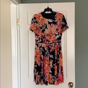 Floral fit and flare dress